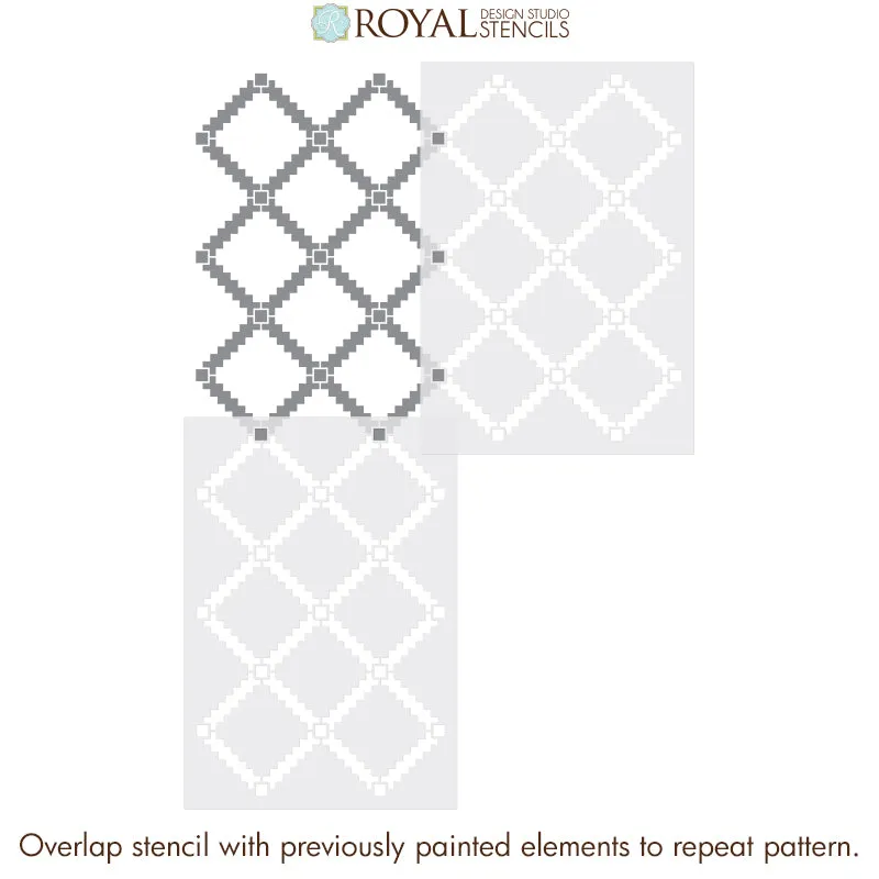 Onward Allover Tile Stencil