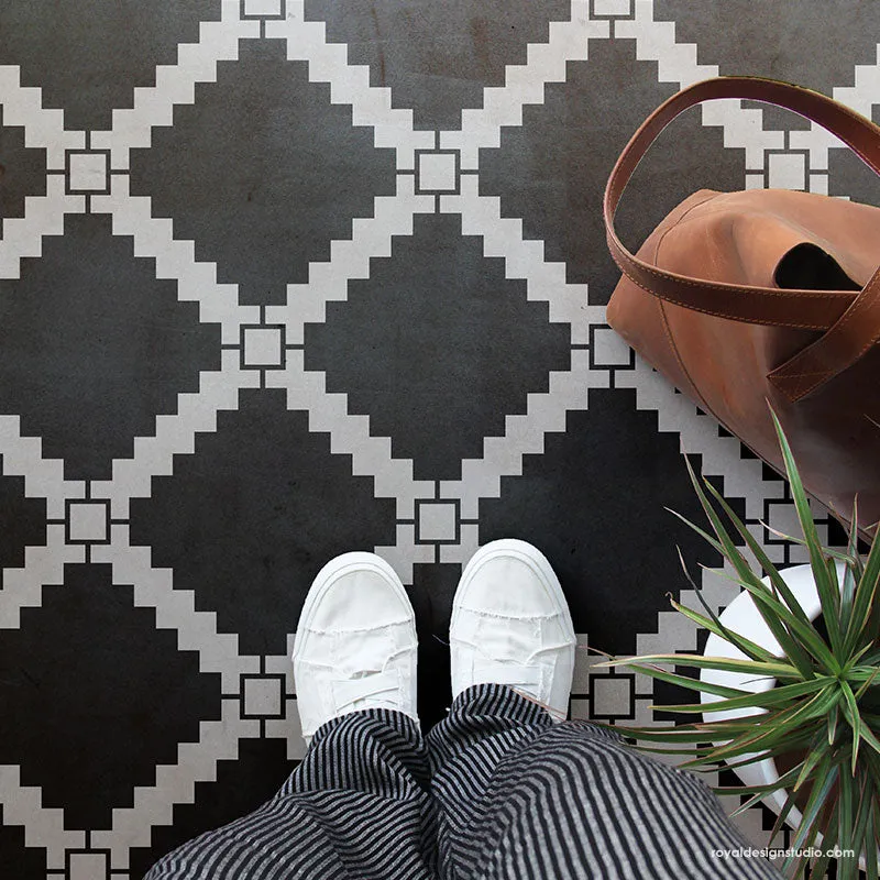 Onward Allover Tile Stencil