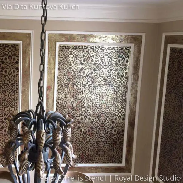 Palace Trellis Moroccan Wall Stencil