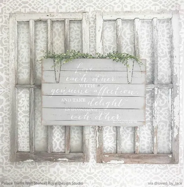 Palace Trellis Moroccan Wall Stencil