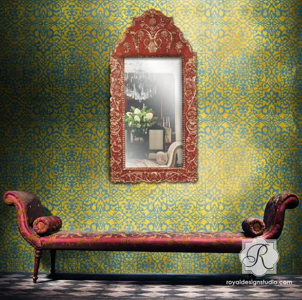 Palace Trellis Moroccan Wall Stencil