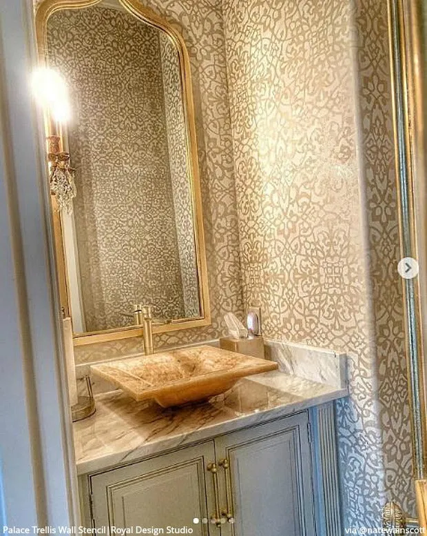 Palace Trellis Moroccan Wall Stencil