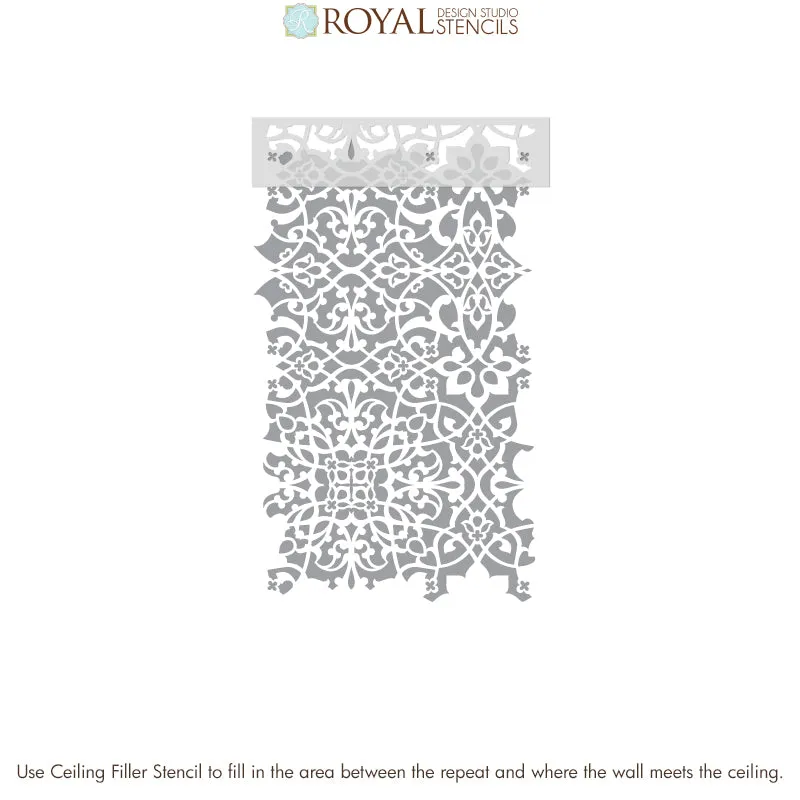 Palace Trellis Moroccan Wall Stencil