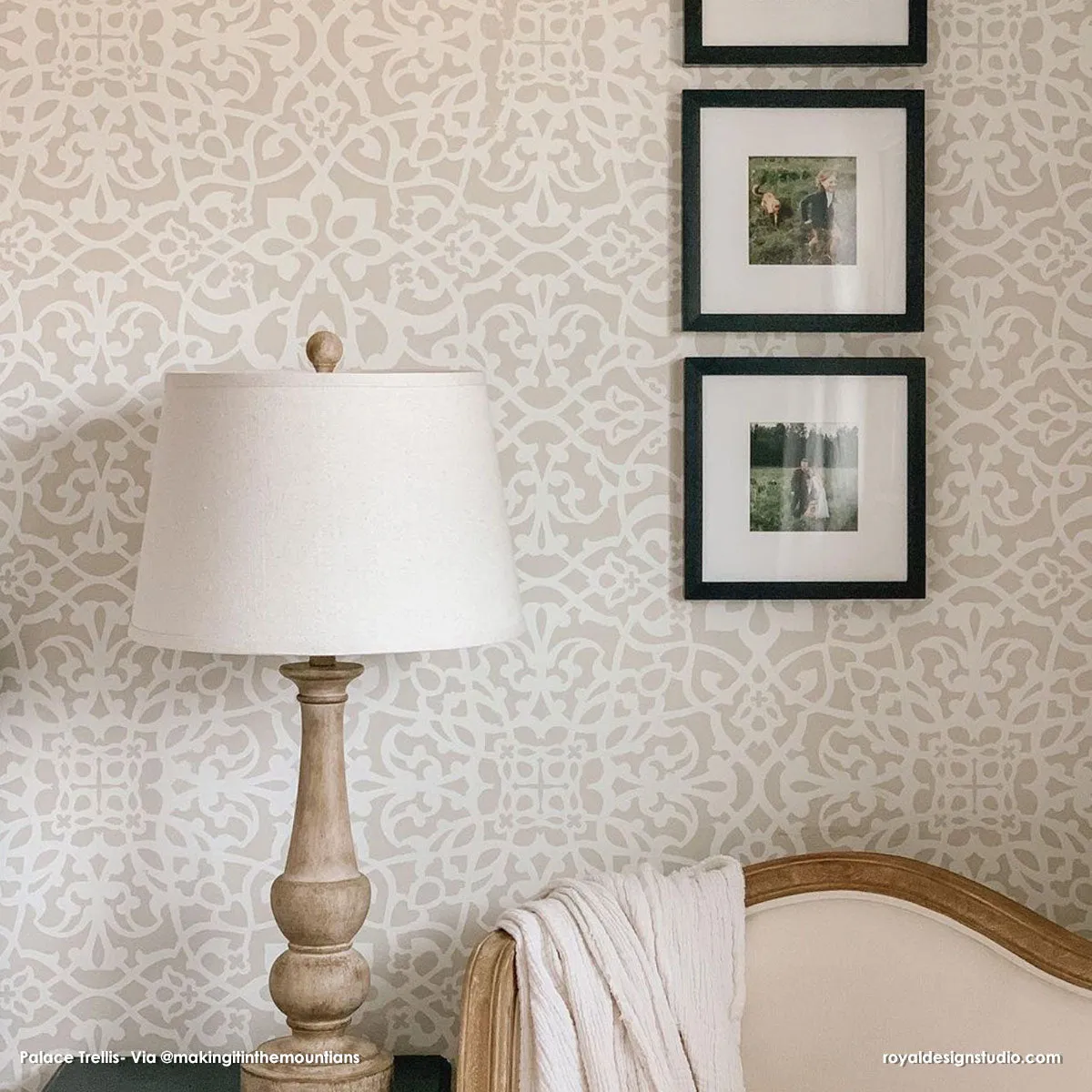 Palace Trellis Moroccan Wall Stencil