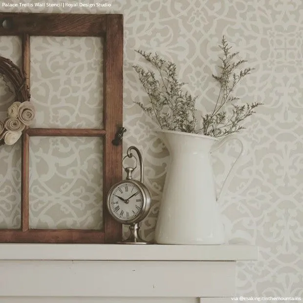 Palace Trellis Moroccan Wall Stencil