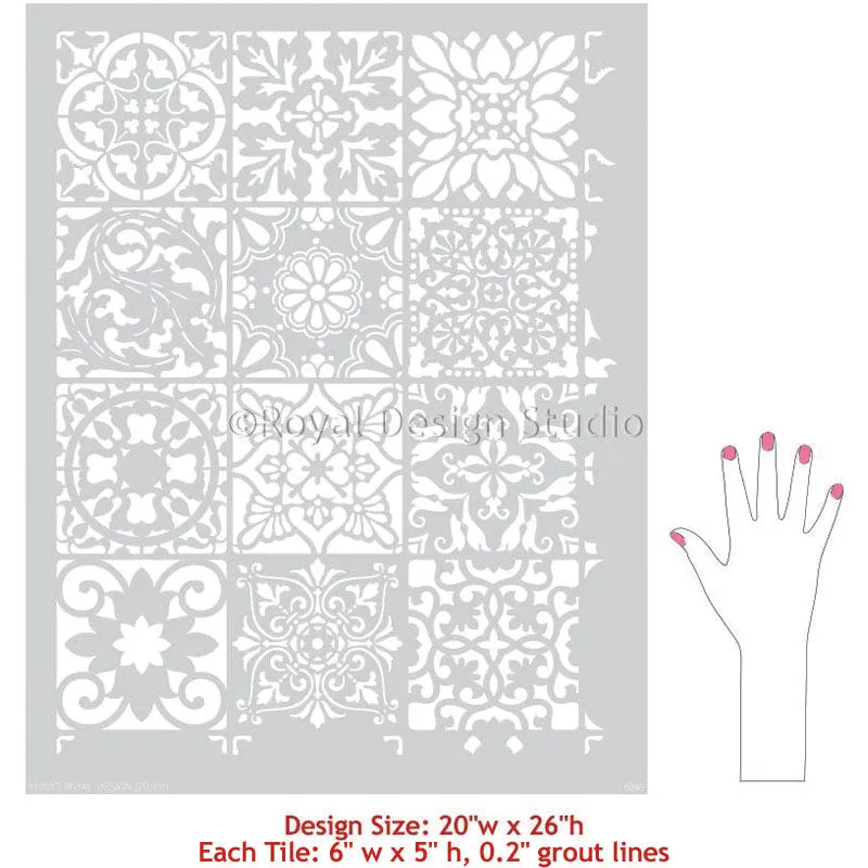 Paladeo Allover Tile Stencil