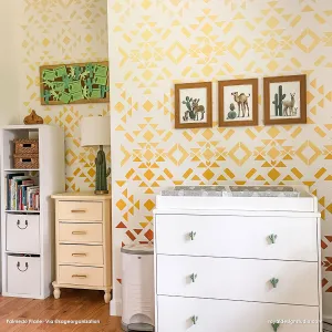 Palmedo Prairie Song Raven   Lily Wall Stencil