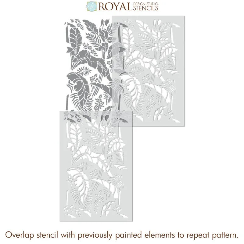 Papua Palm Forest Wall Stencil
