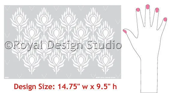 Peacock Fancy Furniture Stencil