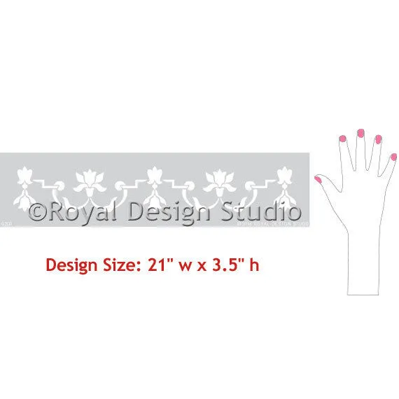 Petite Mughal Border Stencil
