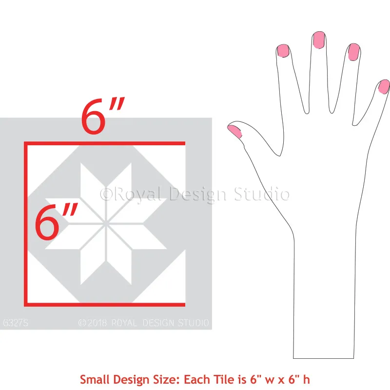 Pinwheels Tile Stencil