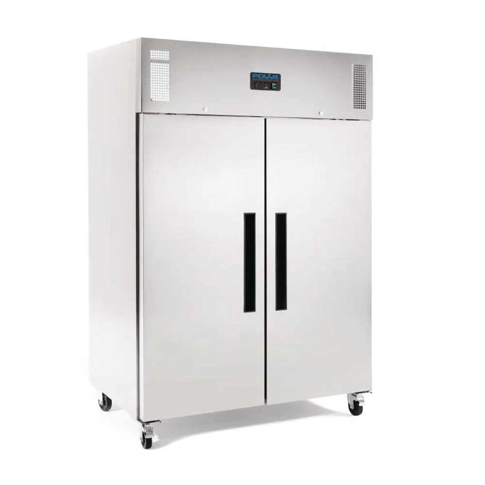 Polar 1200L G-Series 2 Door Upright Freezer Stainless Steel