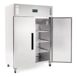 Polar 1200L G-Series 2 Door Upright Freezer Stainless Steel