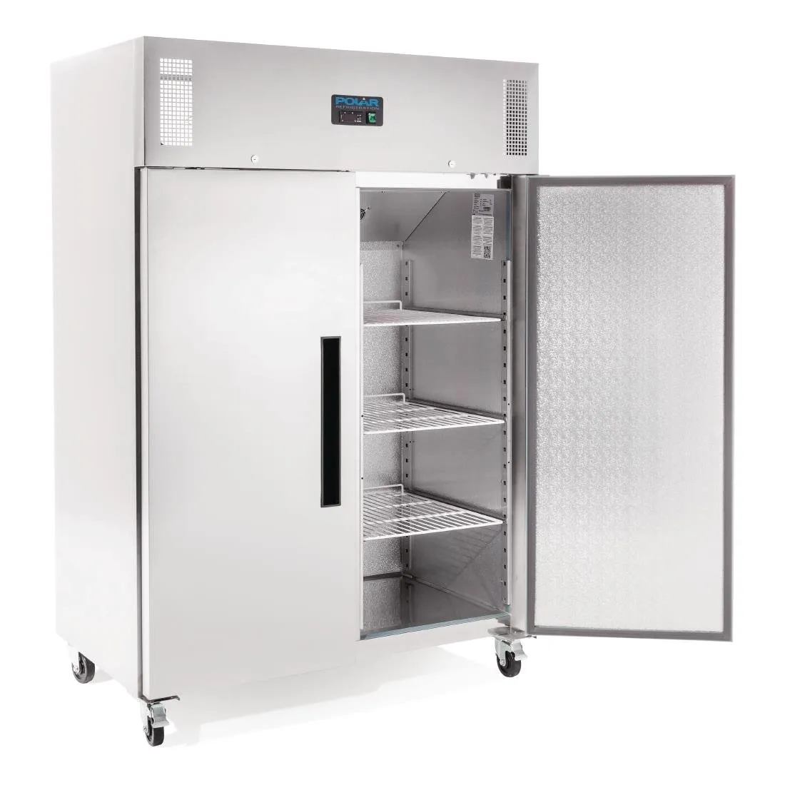 Polar 1200L G-Series 2 Door Upright Freezer Stainless Steel