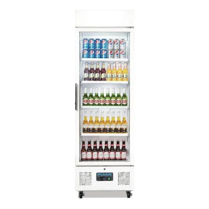 Polar 350L G-Series Upright Display Fridge White - DM076-A