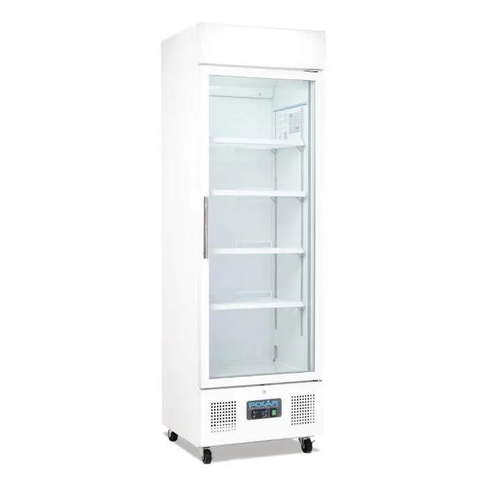 Polar 350L G-Series Upright Display Fridge White - DM076-A