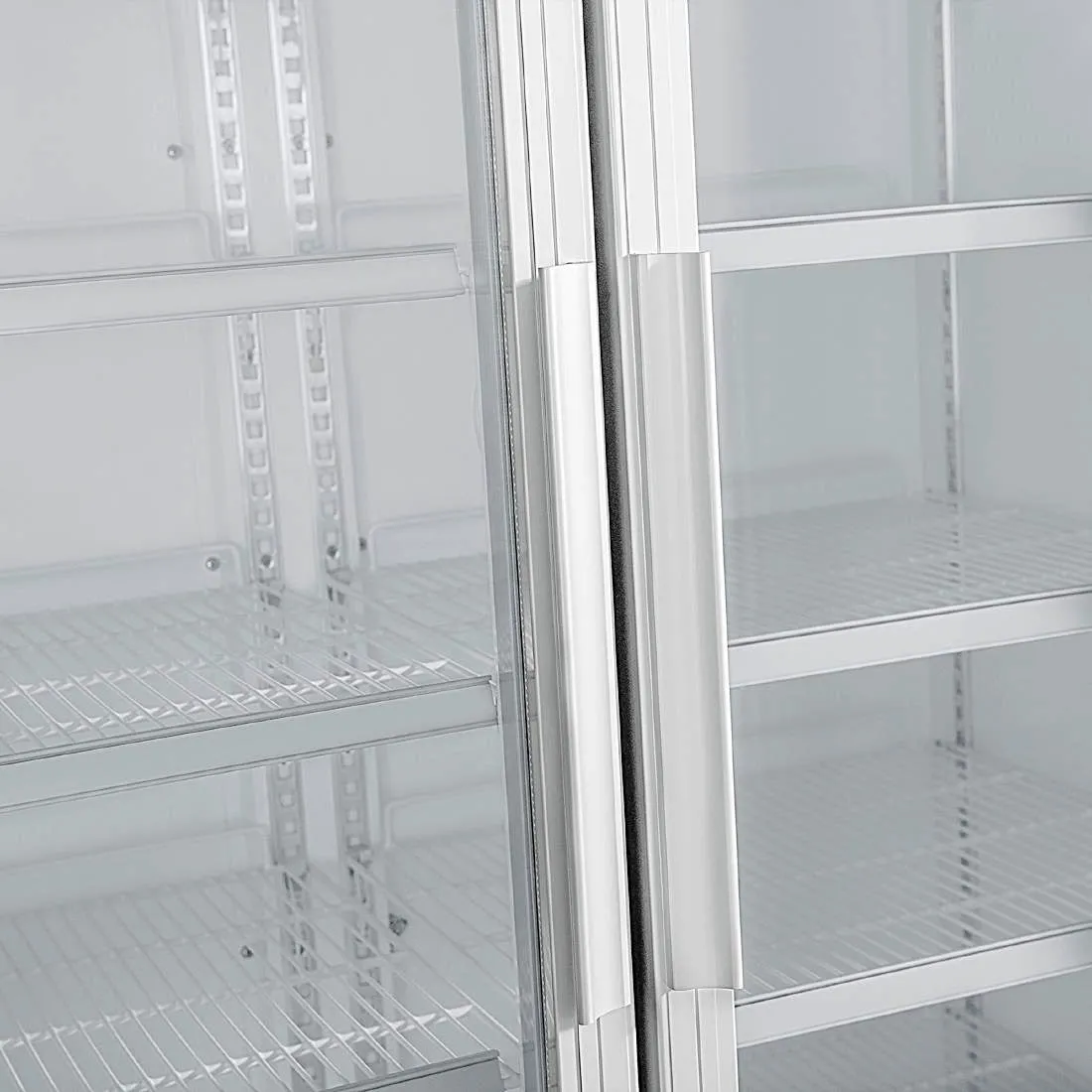 Polar G-Series 1300L 3 Door Upright Display Refrigerator w Light Box