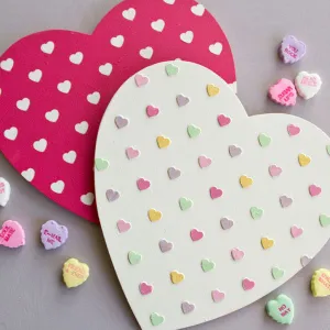 Polka Heart Furniture Stencil