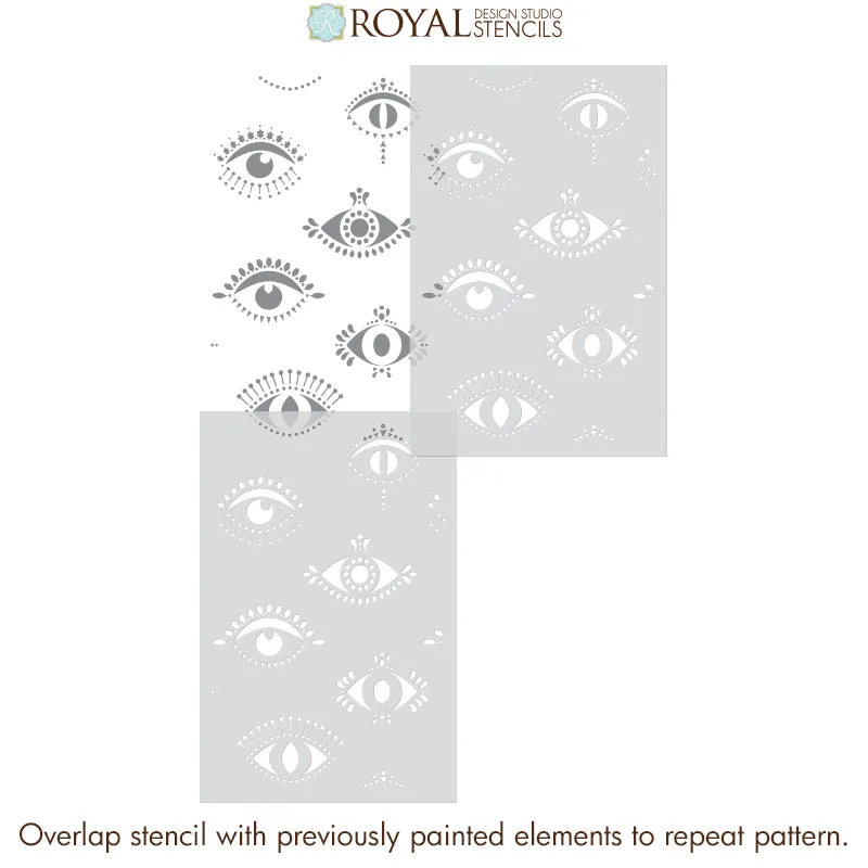 Protective Eyes Wall Stencil