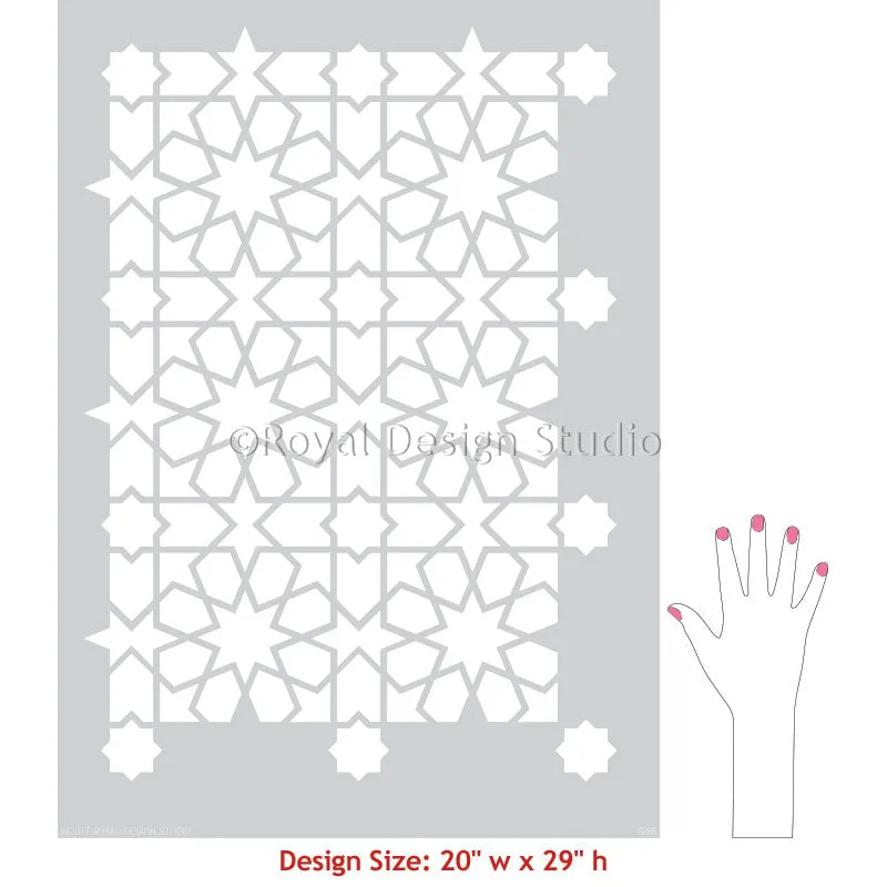 Rabat Allover Wall Stencil