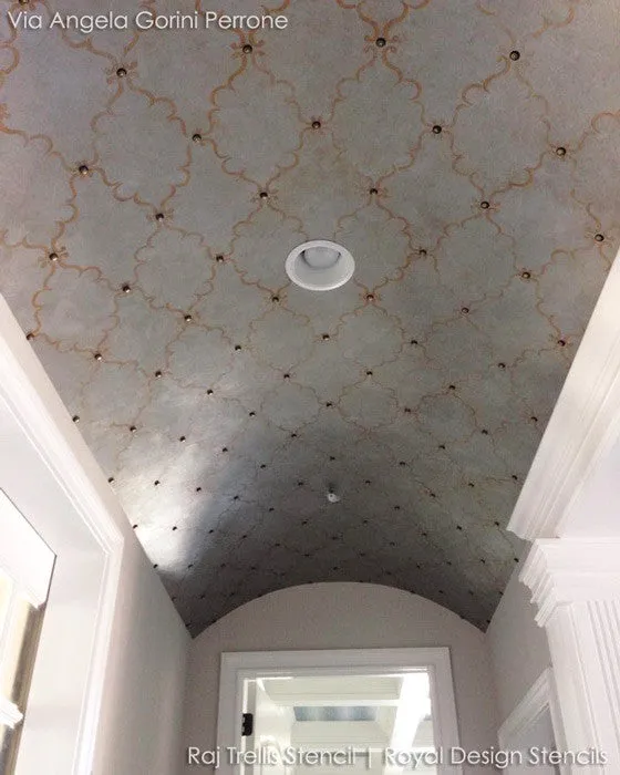 Raj Trellis Indian Wall Stencil
