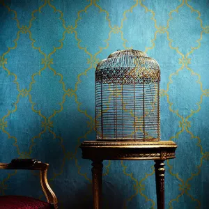 Raj Trellis Indian Wall Stencil