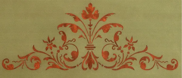 Renaissance Door Crown Classic Panel Stencil