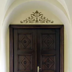 Renaissance Door Crown Classic Panel Stencil