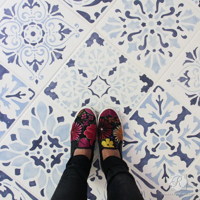 Renaissance Tile Stencils Set A