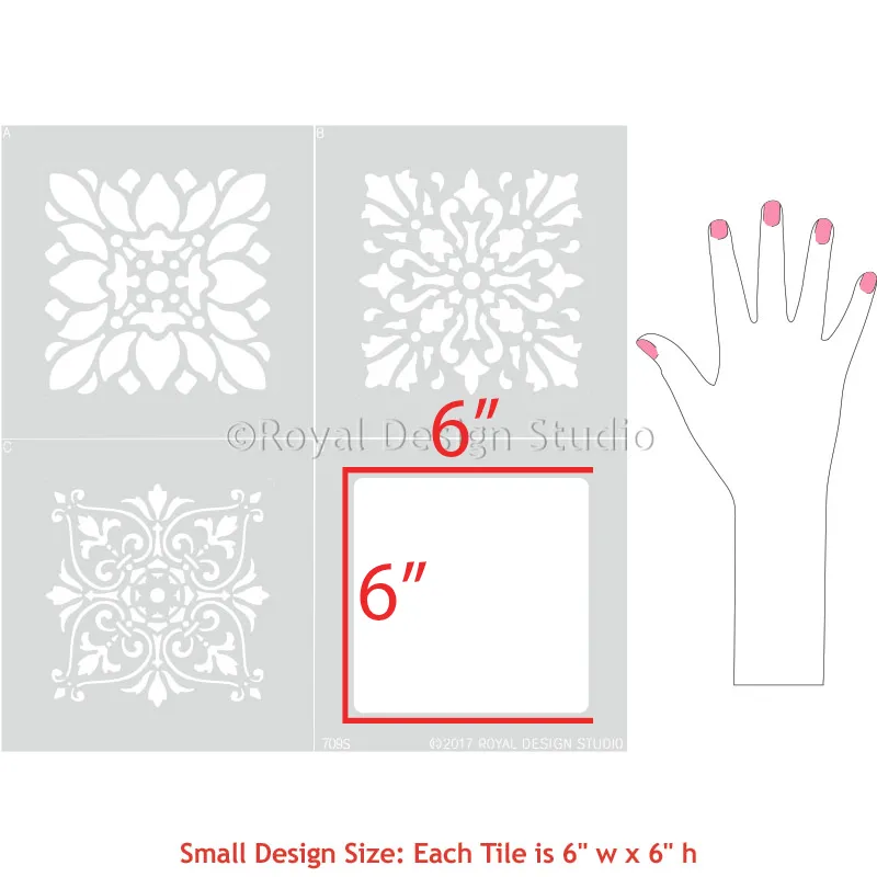 Renaissance Tile Stencils Set A