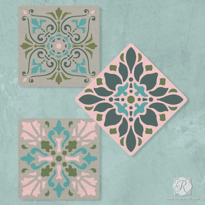 Renaissance Tile Stencils Set A