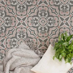 Rosa Tile Stencil