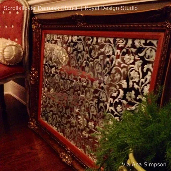 Scrollallover Furniture Stencil