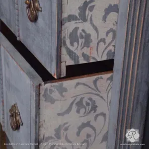 Scrollallover Furniture Stencil