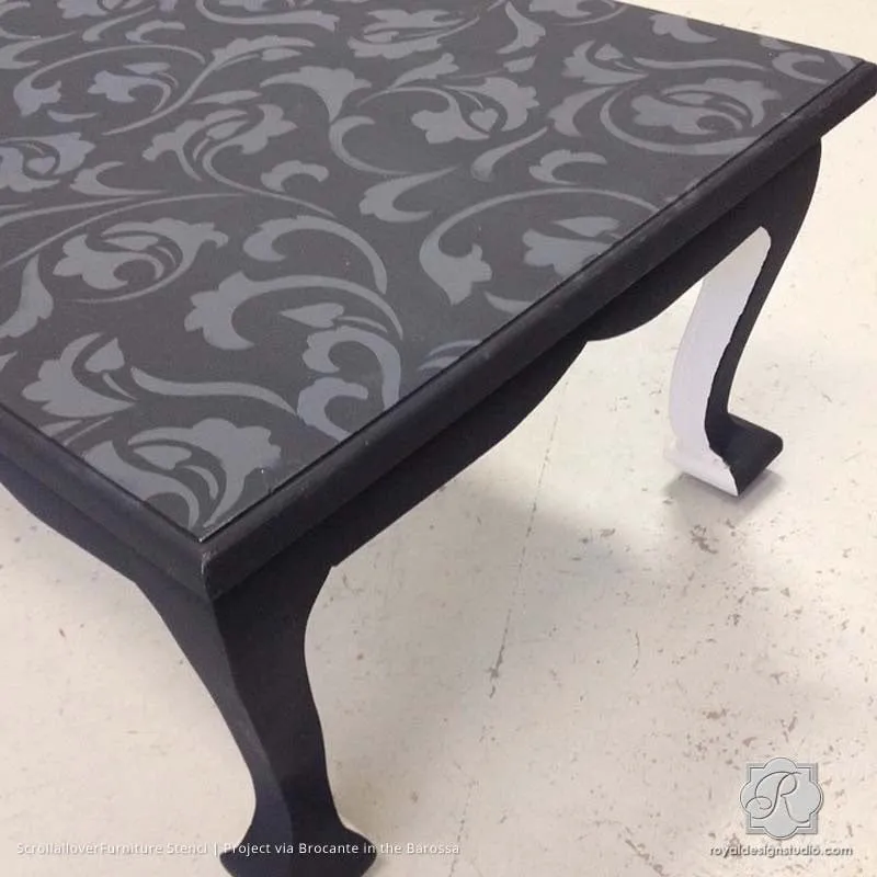 Scrollallover Furniture Stencil