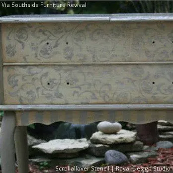 Scrollallover Wall Stencil