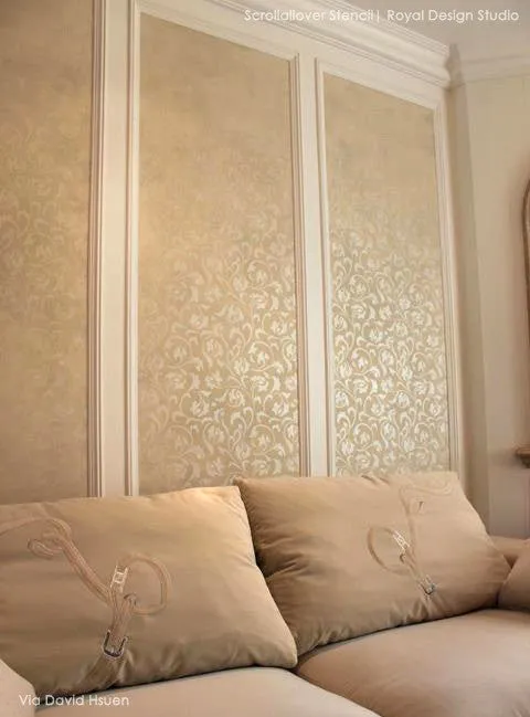 Scrollallover Wall Stencil