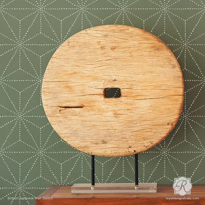 Shibori Japanese Wall Stencil