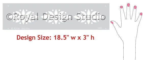 Simple Floral Wall Stencil Border