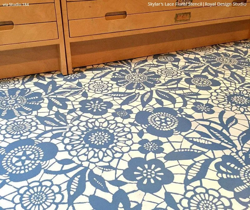 Skylar's Lace Floral Stencil