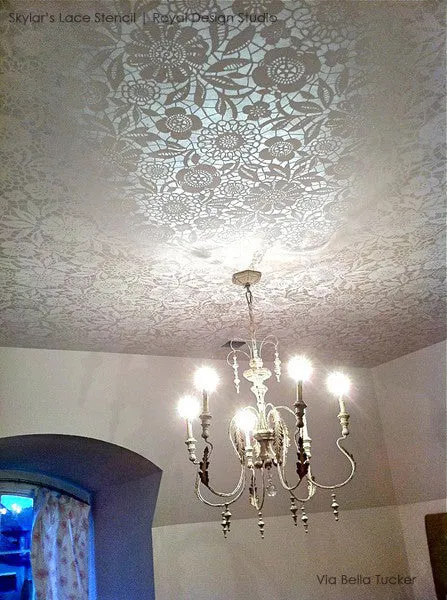 Skylar's Lace Floral Stencil