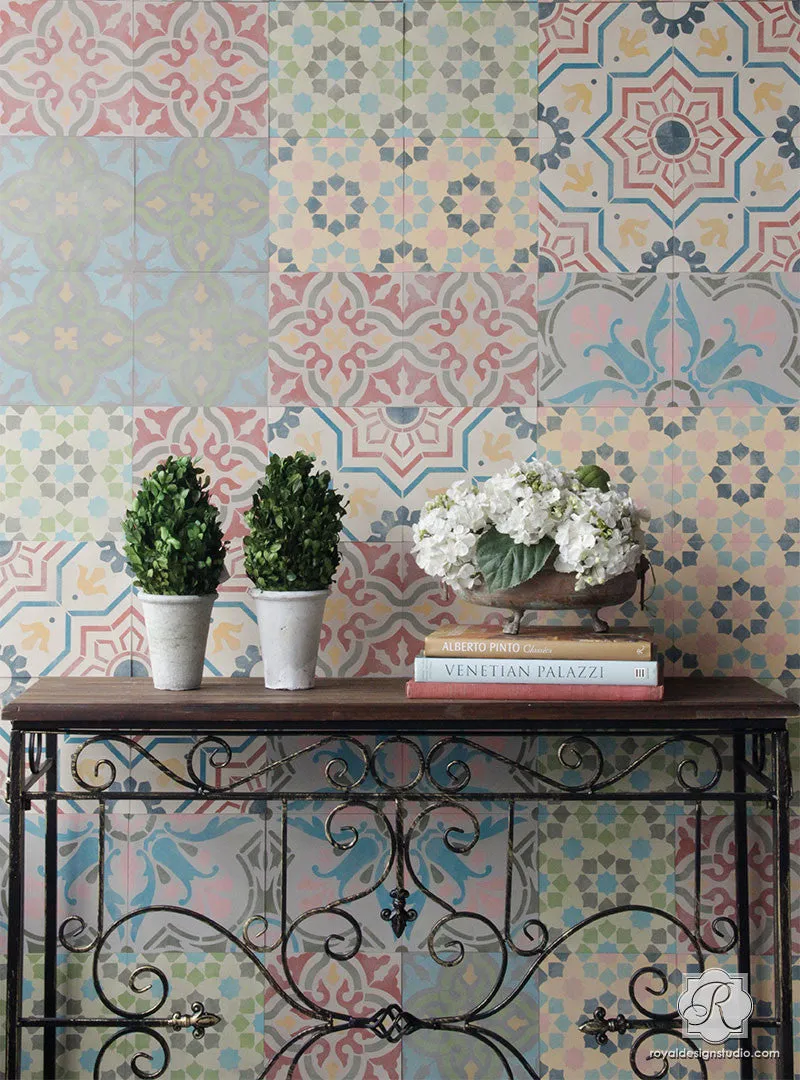 Spanish Tile Stencil Set