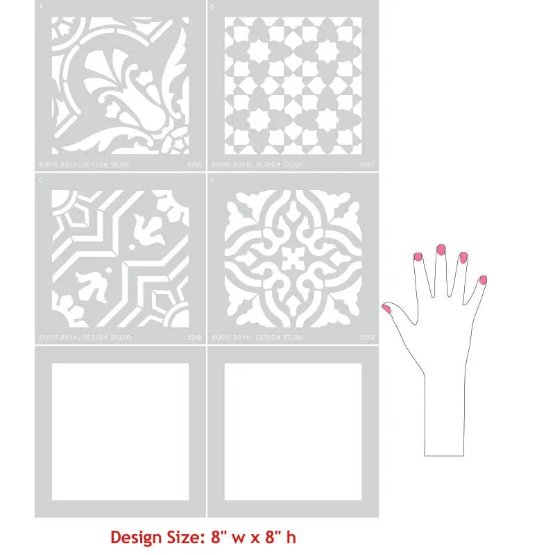 Spanish Tile Stencil Set