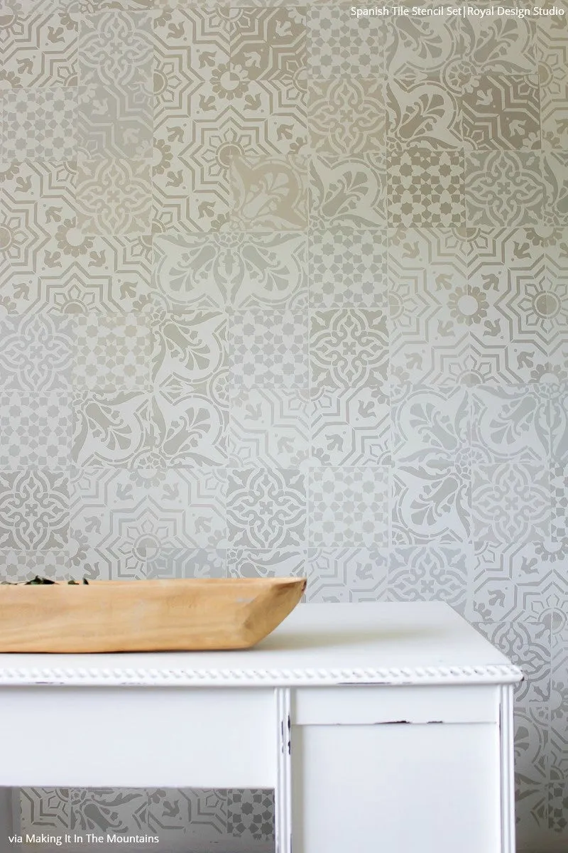 Spanish Tile Stencil Set