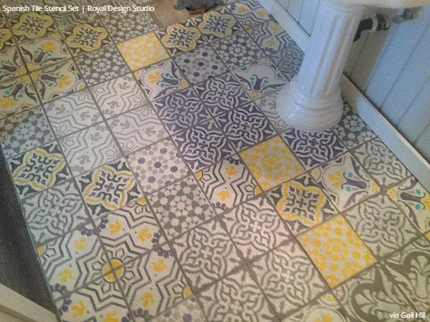 Spanish Tile Stencil Set