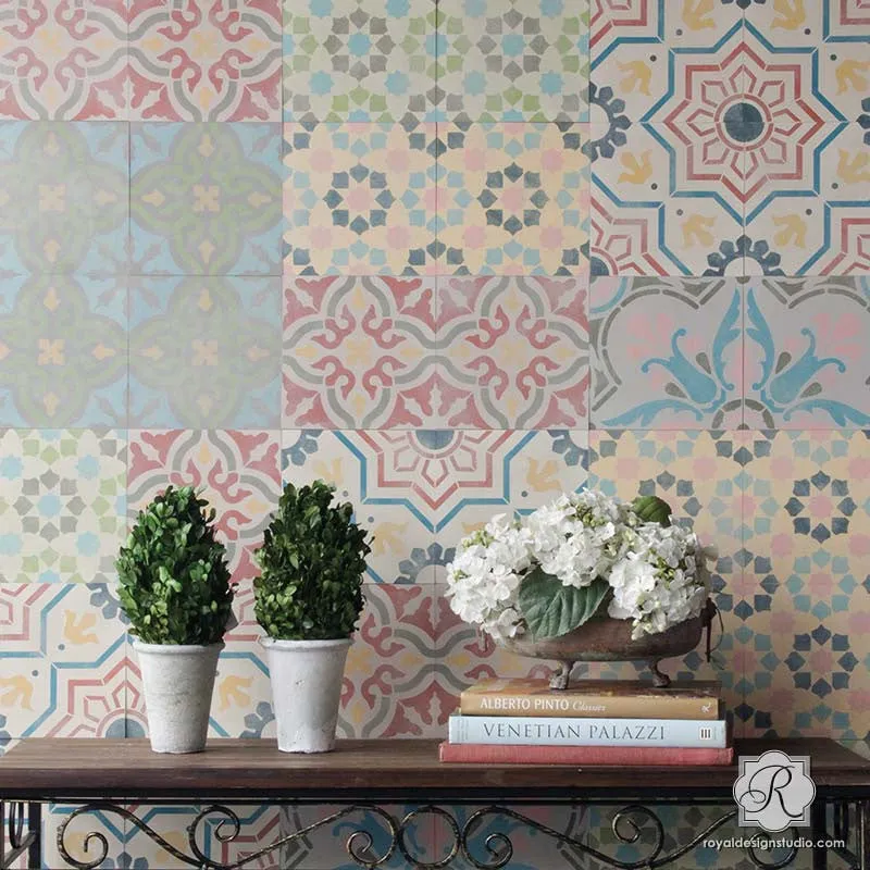 Spanish Tile Stencil Set