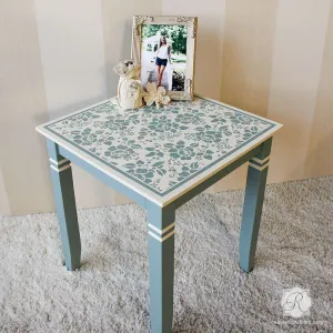 Spring Rose Blossoms Furniture Stencil