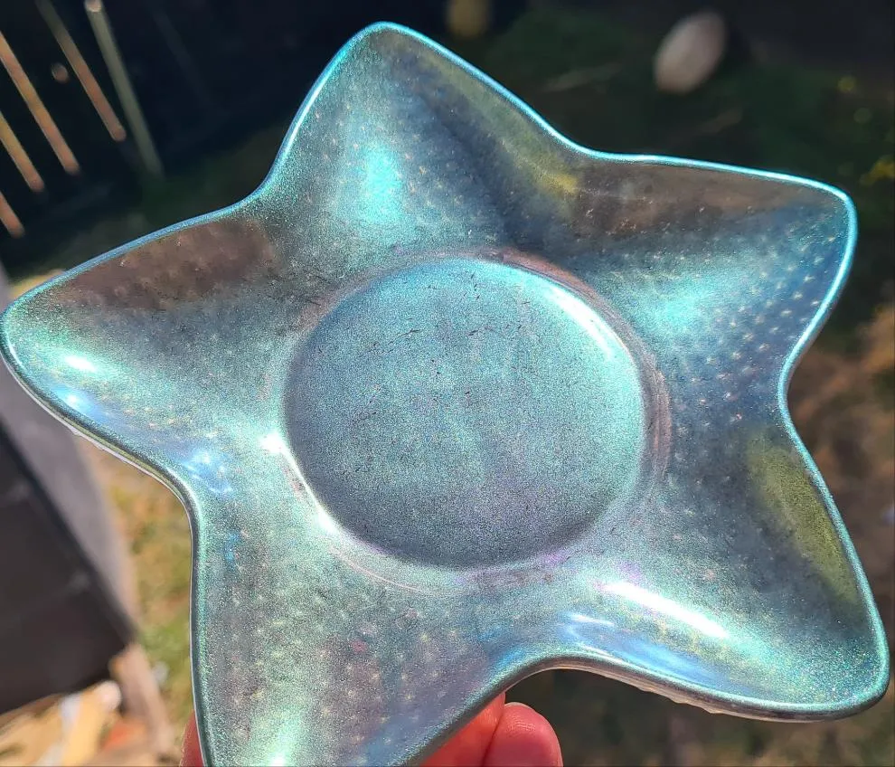 STARFISH CRYSTAL CANDLE HOLDERS/TRINKET DISH-made by me