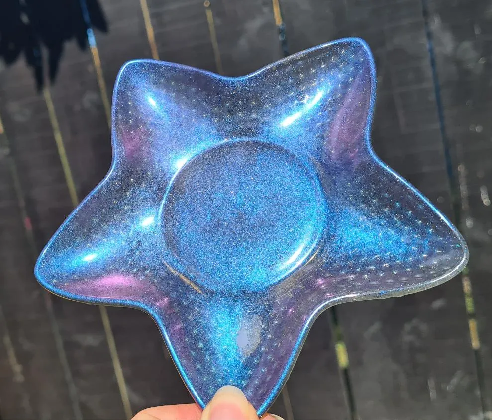 STARFISH CRYSTAL CANDLE HOLDERS/TRINKET DISH-made by me