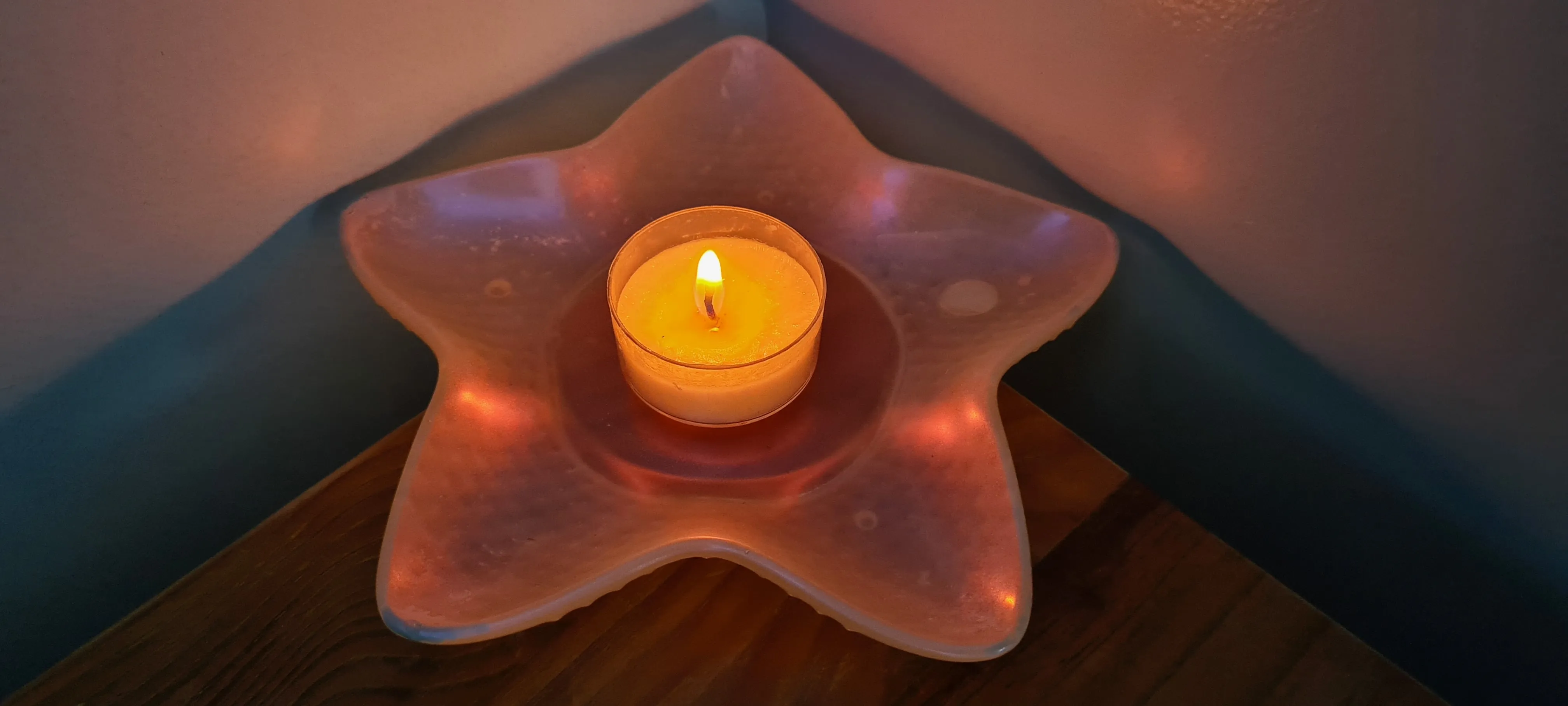 STARFISH CRYSTAL CANDLE HOLDERS/TRINKET DISH-made by me